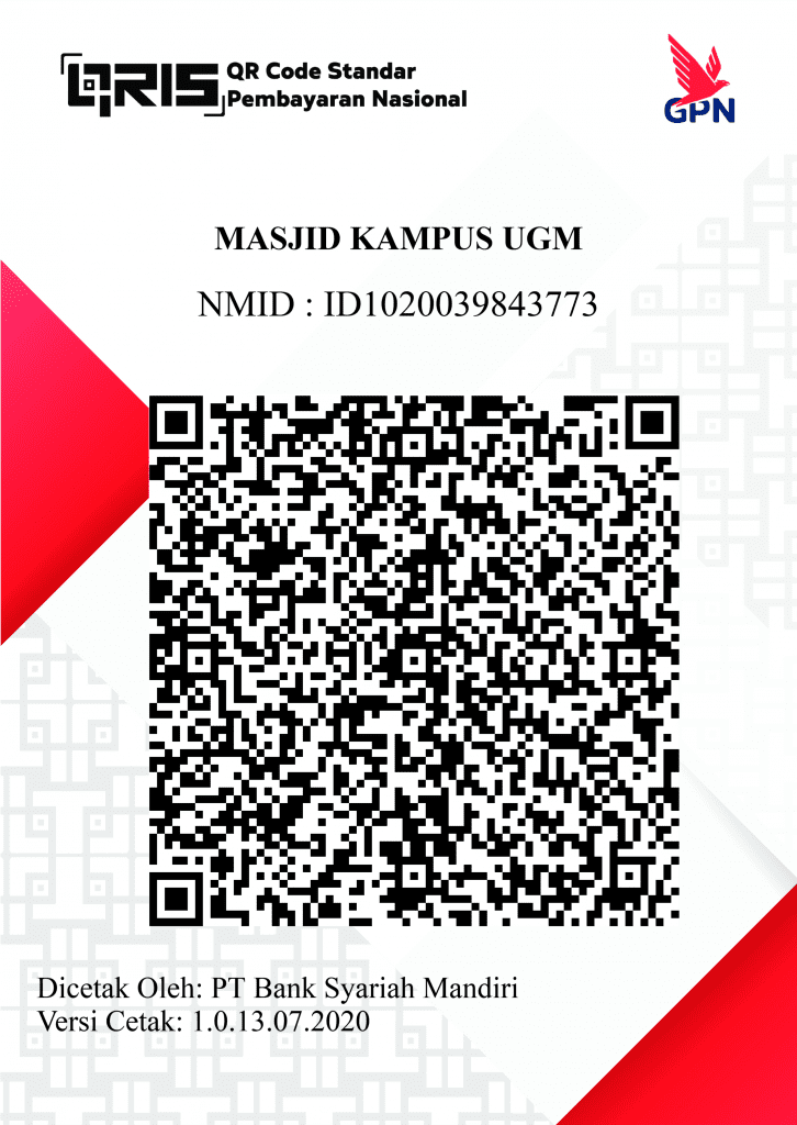 QRIS  MASJID KAMPUS UNIVERSITAS GAJAH MADA (UGM)